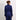 Silk Button Down Blouse With Sleeve Detailing in Navy