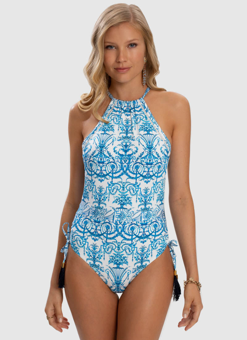 Olympia Lustre One Piece – Aqua Blu Australia