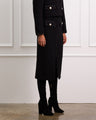 Boucle Midi Skirt Made Of Wool With Pockets