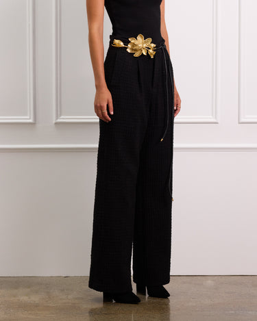 High Waisted Boucle Pants with Pockets 