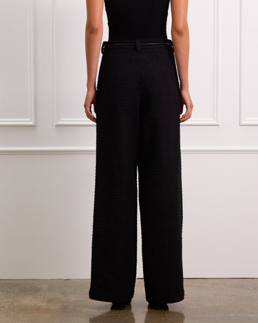 High Waisted Boucle Pants with Pockets 