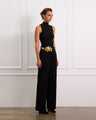 High Waisted Boucle Pants with Pockets 