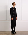 Structured Cropped Boucle Jacket With a Round Neckline and Pockets