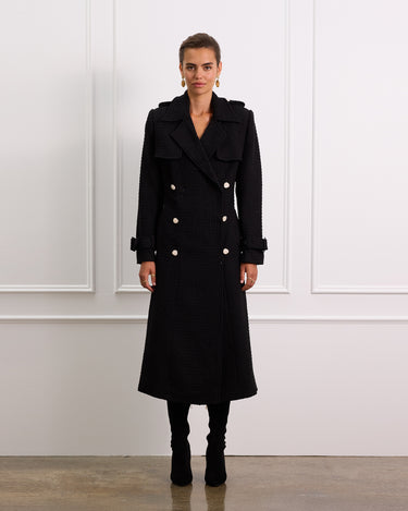 Double Breasted Wool Coat With Detachable Belt 