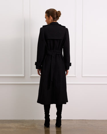 Double Breasted Wool Coat With Detachable Belt 