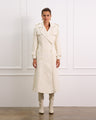 Wool Boucle Double Breasted Coat With Collar