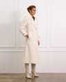 Wool Boucle Double Breasted Coat With Collar