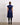 Navy Silk Button Down Midi Dress With Collar