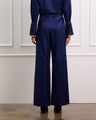 Silk Navy High Waisted Dress Pants 