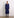 Navy Silk Trench Coat With Waist Tie