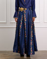 Pleated Floral Maxi Skirt 