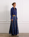 Pleated Floral Maxi Skirt 