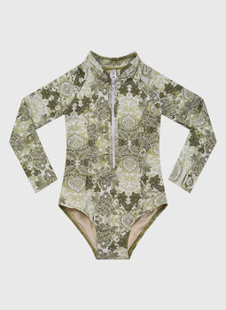 Tapestry Long Sleeve One Piece