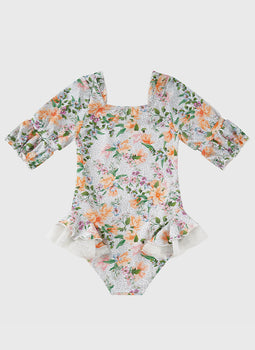 Honeysuckle Short Sleeve Puff One Piece