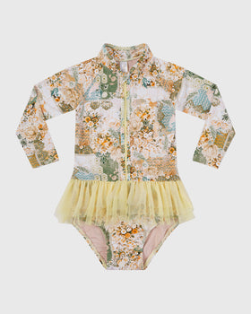 Mosaic Long Sleeve One Piece