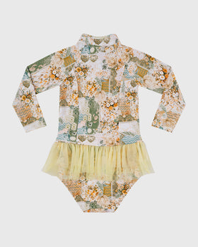 Mosaic Long Sleeve One Piece