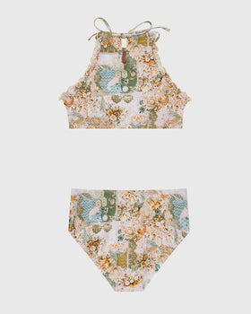 Mosaic Halter Neck Bikini Set