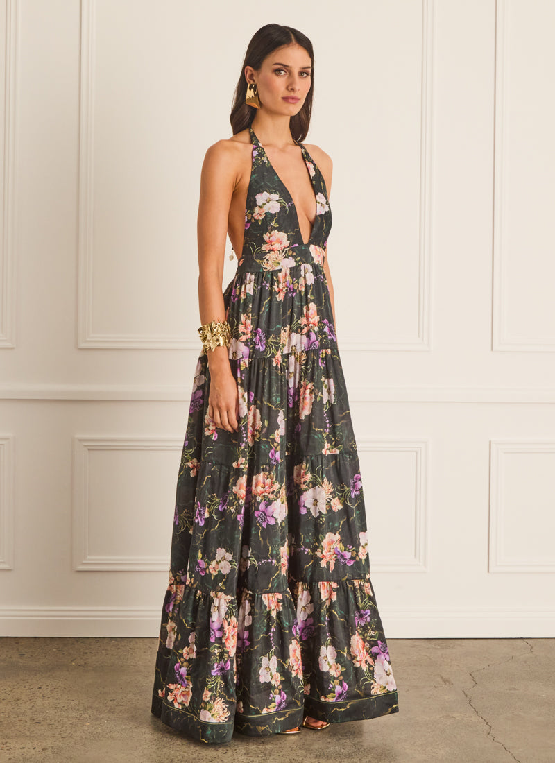 jacinta maxi dress Jacinta One Shoulder Maxi Dress / Cyan Blue | MESHKI