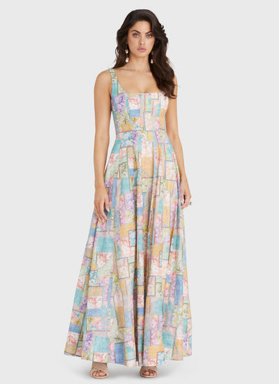 AQUA Cap Sleeve Floral Print Dress - 100% Exclusive