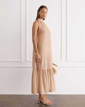 sheer dress australia New Ethereal Zinnia Sheer Maxi Dress in airy chiffon with blue paisley print, relaxed fit and long sleeves. , Shop now: https://shorturl.at/feF1H