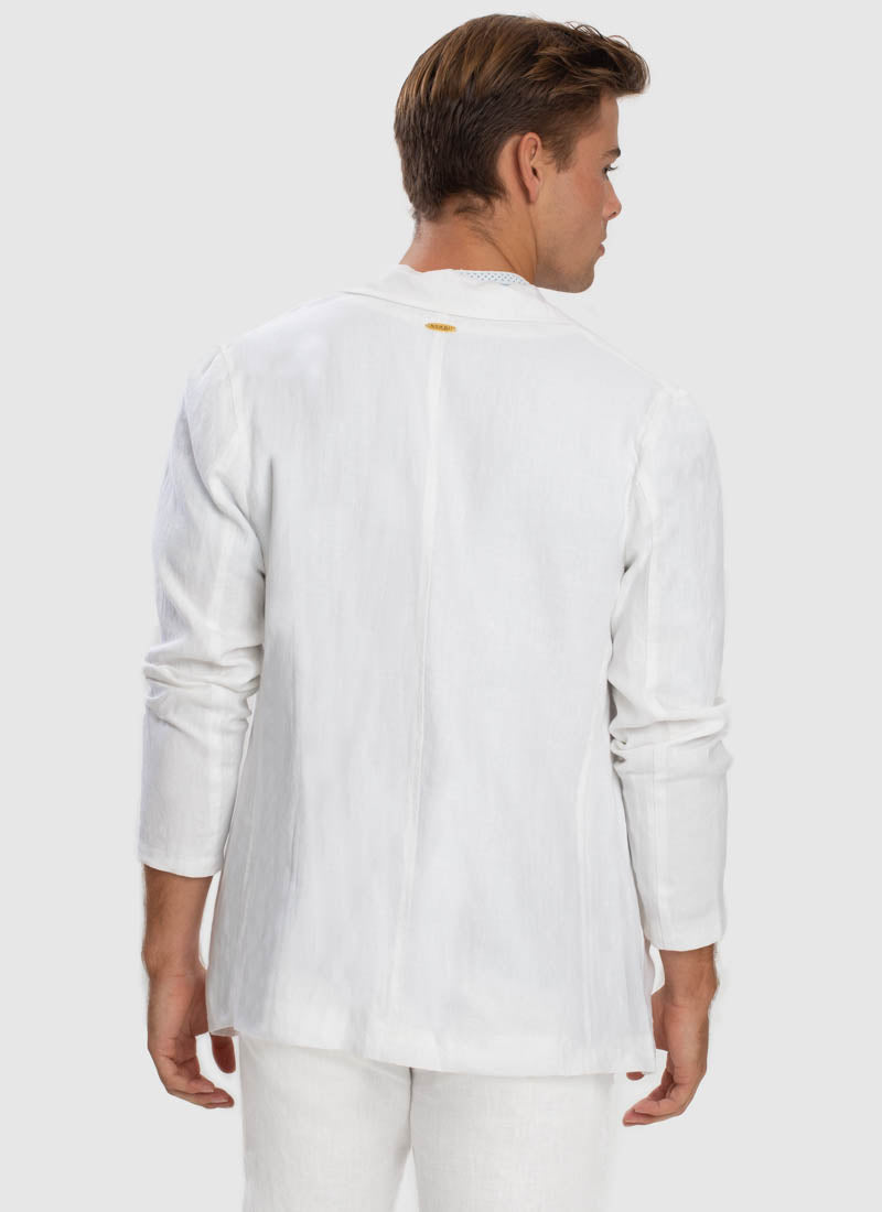 Serenity Linen Jacket - White