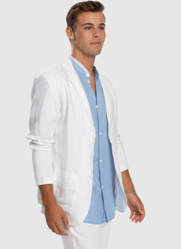 Serenity Linen Jacket - White