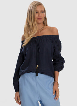 Serenity Off Shoulder Top - Admiral