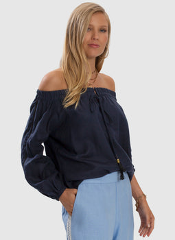 Serenity Off Shoulder Top - Admiral