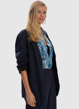 Serenity Linen Jacket - Admiral