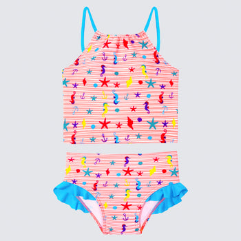 Cupid Girl Beach Buddies Frill Tankini Set