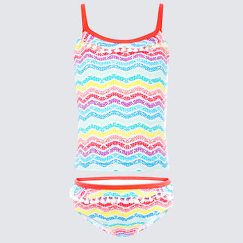 Cupid Girl Summer Delight Pompom Tankini Set