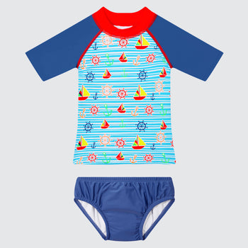 WaveRat Sail Away Rashie and Swim Nappy Set